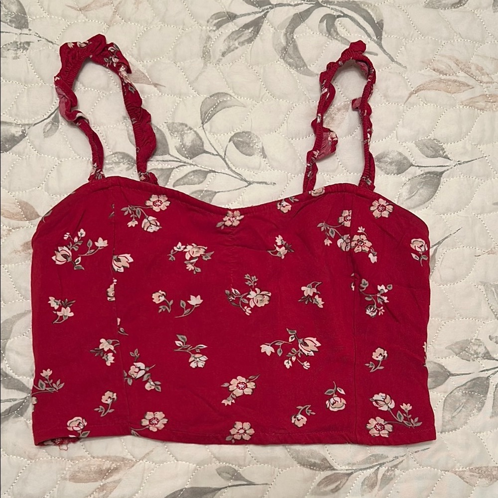Floral Red Women's Top